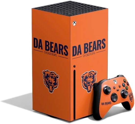 Skinit Decal Gaming Skin Compatible with Xbox Series X Bundle - Officially Licensed NFL Chicago Bears Double Vision Design