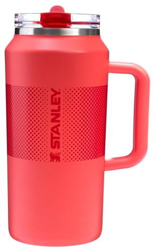Image of Stanley Quencher ProTour Flip Straw Tumbler with Leakproof Lid 64 oz | Built-In Straw and Handle | Large Capacity for Travel & Sports | Insulated Stainless Steel Cup | BPA-Free | Hot Coral Fade