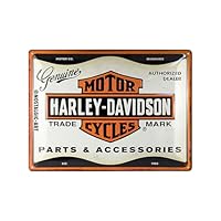 Nostalgic-Art Retro Blechschild, 30 x 40 cm, Harley-Davidson – Parts & Accessoires – Geschenk-Idee für Biker, Original Lizenzprodukt (OLP), aus Metall, Vintage Design, Blechschilder Sprüche