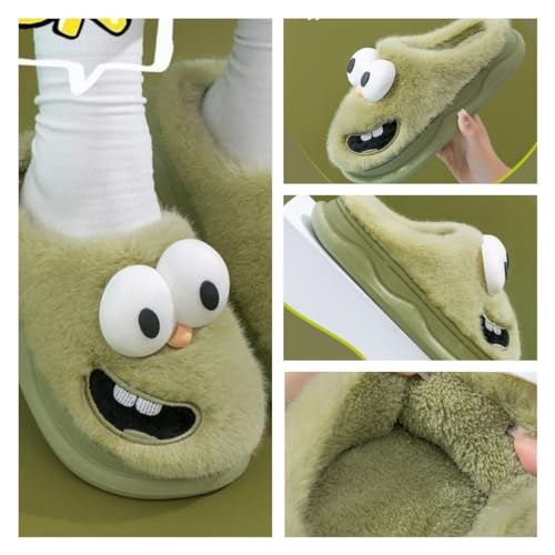 Cute Kawaii Multi Colored Smile Face Plush Fuzzy Soft Warm Fluffy House Slippers for Women Anti-Slip Rubber Sole Slides2
