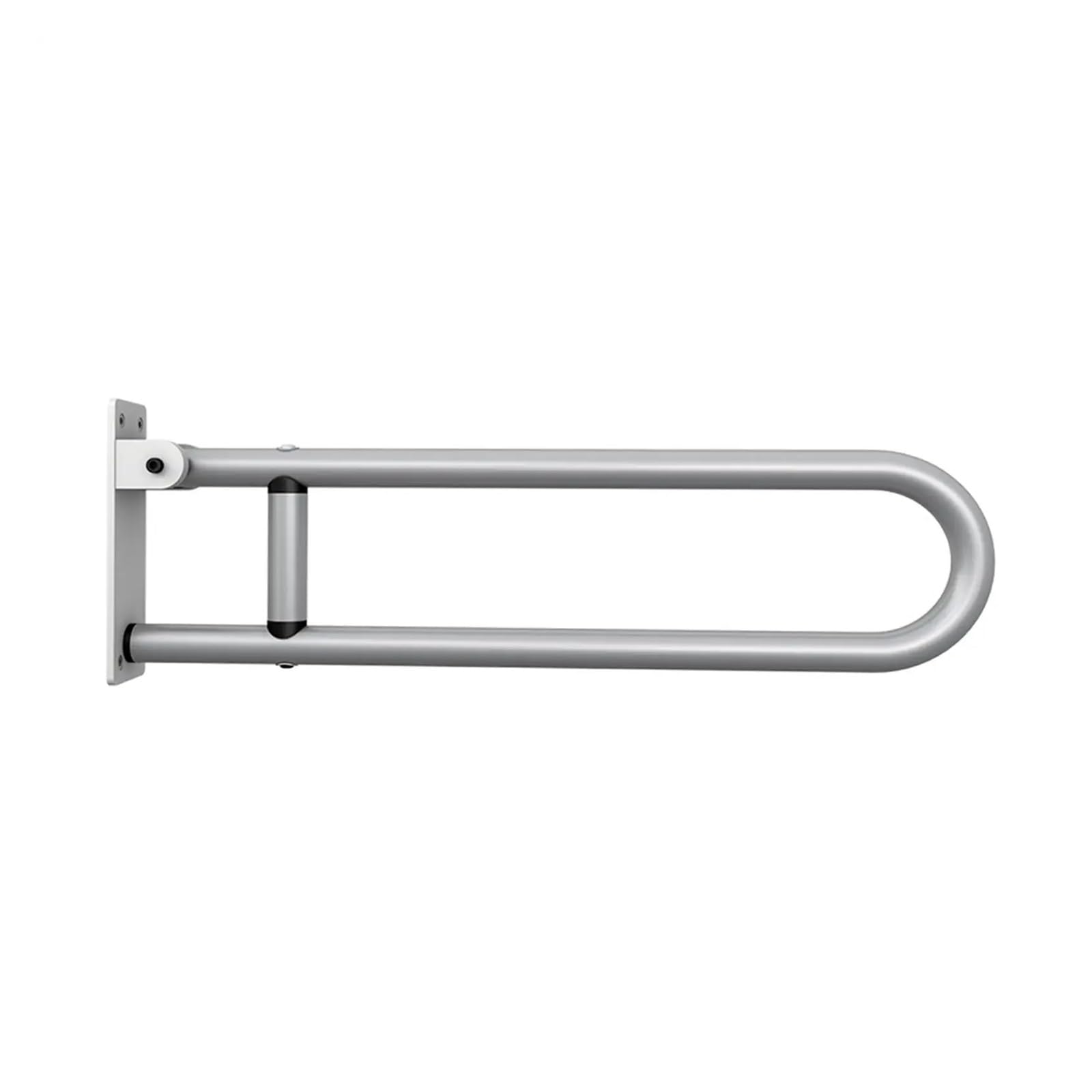 Barres d'appui for toilettes for handicapés, support de douche antidérapant, rampe toilette pliable en alliage pour personnes âgées et handicapées(Silver)