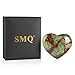SMQ 60mm Dragon Blood Stone Crystal Heart Worry Stone Hand Carved Polished Gemstone Pocket Chakra Palm Love Worry Stones for Spiritual Healing Meditation