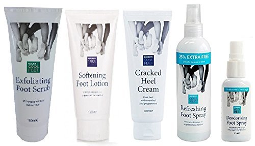 Escenti Cool Feet Treatment Set With Tea Tree Oil + Menthol & Peppermint FIVE PIECES