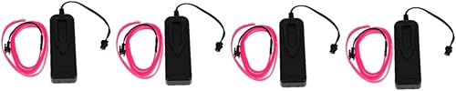 PRETYZOOM 4 unids El luz fría Accesorios de coche Cable El Wire Luz de neón Ropa de luz de neón Luces de tira de luces brillantes Luces de cuerda de