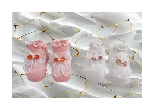 Soft Baby Booties with Cute Bow Design | Comfortable Non-Slip Kids Footwear for Newborns and Toddlers | Stylish Baby Shoes for Boys & Girls. pack of 2-image-23