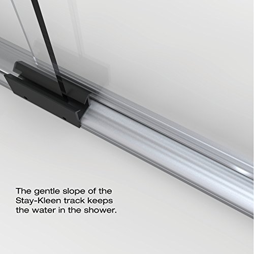 Basco Infh05A5870Rnbn Infinity Semi-Frameless Sliding Shower Door, Brushed Nickel #TOP4