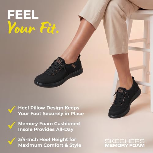 Skechers Women's Hands Free Slip-Ins Skip Cute - B Cute Sweet Sneaker, Black/Black, 8.5 by Skechers - Used condition - Image 5