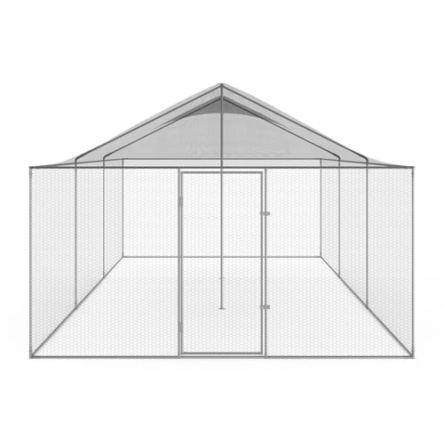 IDMarket - Voliere 18 m² Gitterpark 6 x 3 M Hühnergehege für Hinterhoftiere