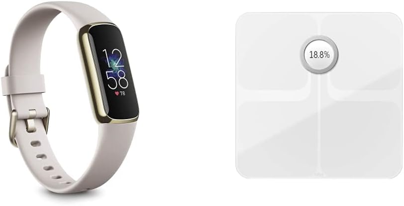 Amazon スマート体重計 ホワイト セット Fitbit Luxe フィットネストラッカー ルナホワイト ソフトゴールド L Sサイズ 日本正規品 Fb422glwt Frcjk 家電 カメラ オンライン通販