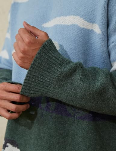 VDWIP Men's Oversized Sweater Cows Graphic Casual Unisix Pullover Sweaters Vintage Knitted Retro Couple Tops4