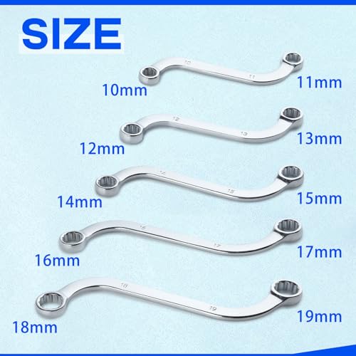 Clés métriques en forme de S de 10mm à 19mm SPEEDWOX avec pochette enroulable - 5