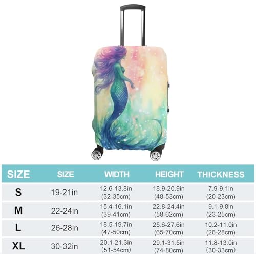 Travel Luggage Cover Beautiful Mermaid Tail Elasticity Washable Baggage Covers Suitcase Protector Fits 18-32 Inch Luggage2