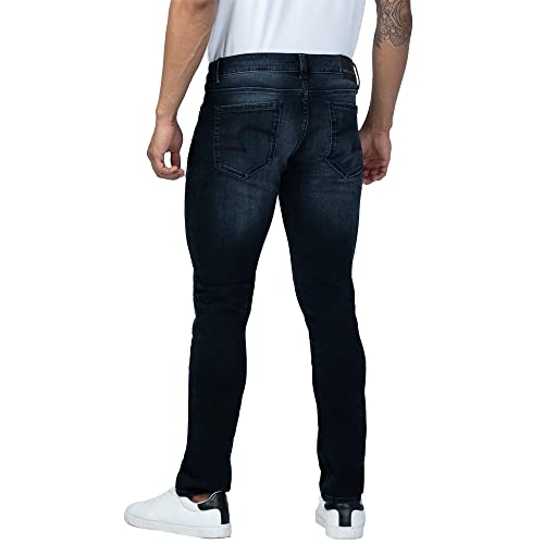 Image of Spykar Men Mid Rise Cotton Regular Fit Narrow Length Jeans (Rover)
