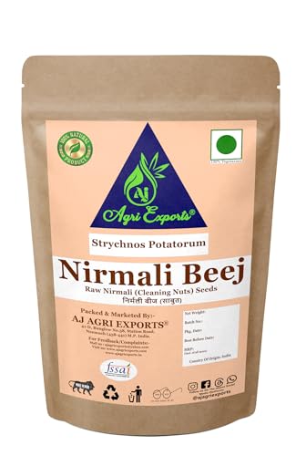 AJ AGRI EXPORTS Nirmali Seeds - Nirmali Beej - Cleaning Nuts - Kataka - Strychnos Potatorum - निर्मली सीड (200 Grams)