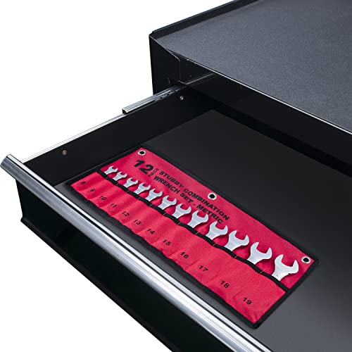 Premium Stubby Combination Wrench Set With Roll-Up Pouch, 12-Piece, Metric, 8Mm To 19Mm, No Skipped Size | Cr-V Steel, Mirror Polished Finish | Short Length And Slim Body, Perfect For Confined Areas #TOP6