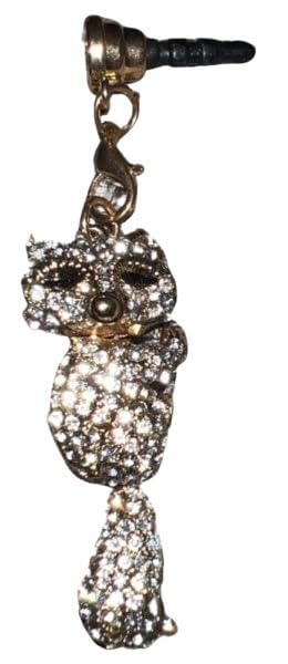 Cell Phone Port Plug Charm Rhinestone Bling Foxy Fox