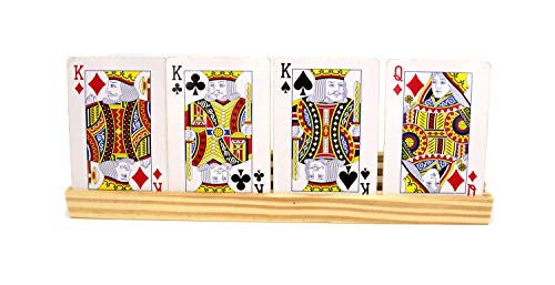 Engelhart - x4 juego de dominó de madera y porta cartas miniatura 7