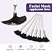 Maitys 6 Pieces Fan Mask Brushes Soft Fan Facial Mask Applicator Tools Brush Makeup Brushes Cosmetic Tools with Handle for Makeup Women(Black Hair)