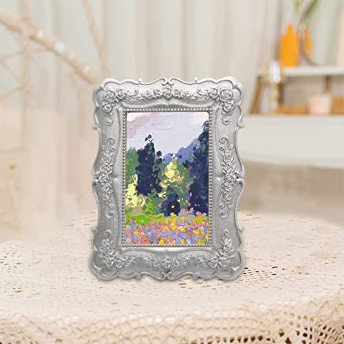 AMLESO Alloy Wall Mural Frame Simulation Decoration for Window Display Furnishings , White