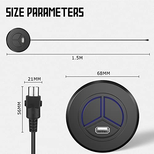 Tecreddy Recliner Switch With Usb, 2 Button 5 Pin Round Hand Control Handset Replacement For Ashley Okin Limoss Lane Ashley Kdpt(Kaidi) Stand Lift Chair Power Recliner Sofa #TOP2