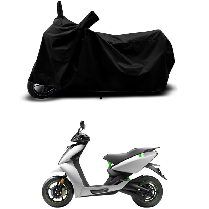 Image of 100% Scratchproof /UV-Rays /Heat Protection /Birds Dropping /Water Resistant /Dust Proof /Waterproof /Full Bike Scooty Two Wheeler Body Cover Compatible for Ather 450 Plus All Varients[Black]