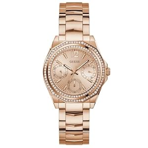 Guess Rose Gold-Tone And Crystal Multifunction Watch GW0685L3