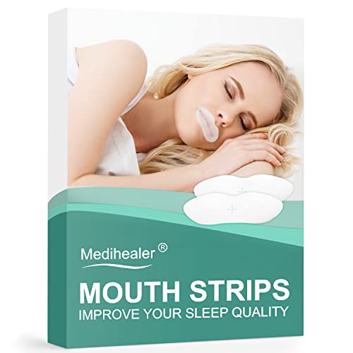 Mouth Strips for Mouth Breathers for Less Mouth Breathing, 32PCS Advanced Gentle Sleep Strips Mouth Tape for Snoring, Improved Nighttime Sleeping & Instant Mouth-Snoring Relief. Supplies by Medihealer