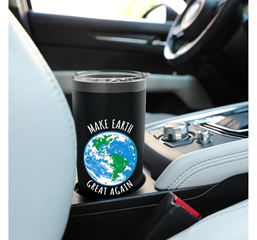 Make Earth Great Again Planète Terre Globe Earth Day Design Gobelet isotherme en acier inoxydable double paroi – vue 6