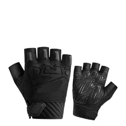 WUYXTO Guantes de Gimnasio, Guantes Ciclismo, Acolchados Gel, Bicicleta Medio Dedo for Hombre, Transpirables for Deportes al Aire Libre para Fitness(Color2,M)
