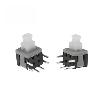 Microswitch 100PCS Kft-5.8 5.8x5.8MM Tactile Push Button Switch Latching Side 6Pin High Head Latching Switch