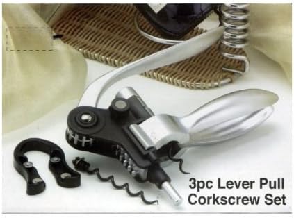 3 Piece Lever Pull Corkscrew Set