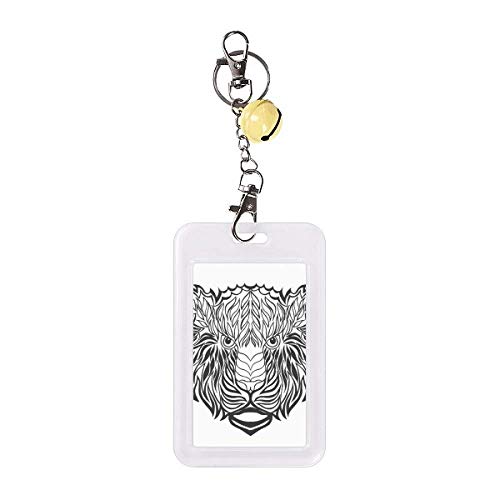Étui de protection pour carte de crédit portrait jaune porte-carte lion