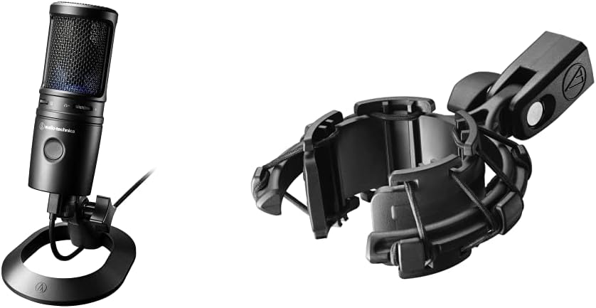 Audio-Technica AT2020USB-X & Shock Mount AT8455 USB Condenser Microphone