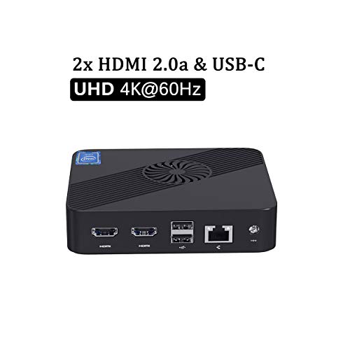 Mini PC Intel Celeron Processor N4100(up to 2.4 GHz) LPDDR4 8GB/128GB SSD, 4C/4T