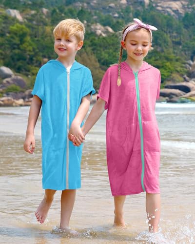 Image of BesserBay Boys Girls Swim Cover Up Terry Cloth Swimwear