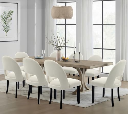 BONBEUR Dining Room Chairs Set of 8, Upholstered Wooden Dining