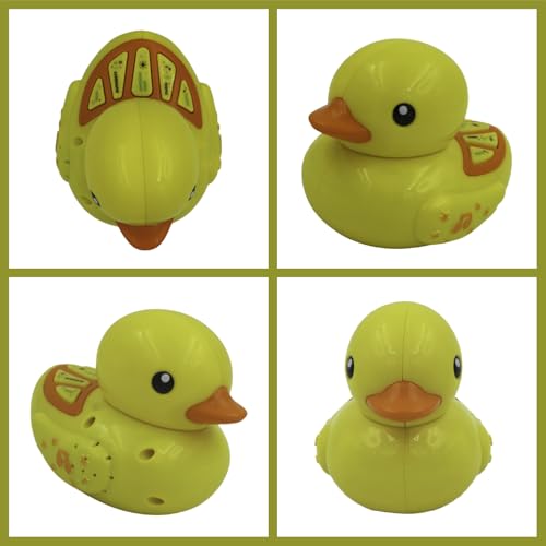 Image of Genie's Toy Bus Musical Learning Duck - Yellow Color I Interactive Educational Toy with Lights and Sound I Fun Educational Learning Toys & Games I Portable Travel Art Toy for 4+ Months Kids