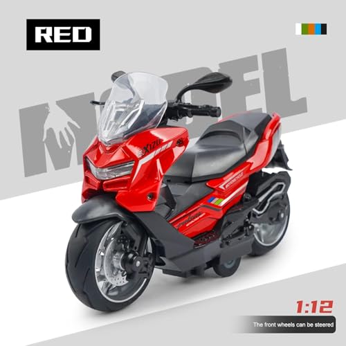 Image of FEXXA Police Motorcycle Toy - Pull Back Motorcycle Toys, Tiny Gift with Music Lighting, Latte Motorcycles Toy for Kids Boys Age 3-8 Year Old [NEW] (PALSAR RX120-RED)