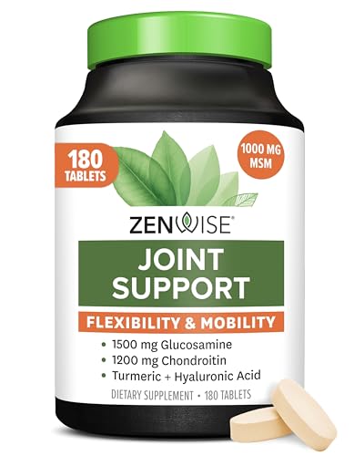Keep Your Joints Healthy with the Best Supplements for Joints 16 Zenwise Health Joint Support Supplement with Glucosamine Chondroitin MSM, Curcumin & Sulfate - Joint Health for Women & Men - Mobility & Flexibility Support for Knee, Cartilage & Bone - 180 Count