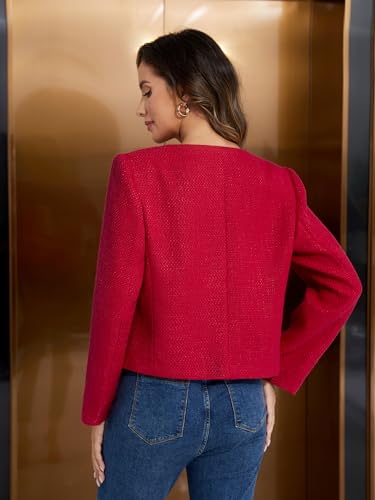 Image of M.Infisavo Cropped Tweed Blazers for Women