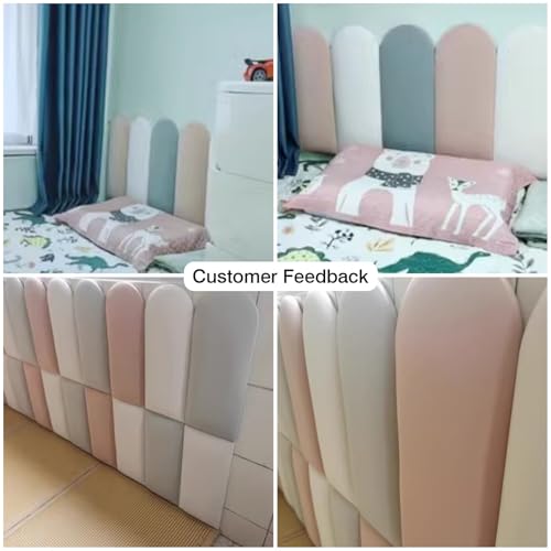 الواح حائط منجدة فاخرة ثلاثية الابعاد مضادة للبقع والخدوش، شنطة ناعمة للسرير الفردي/ المزدوج، سهلة التقشير واللصق، ديكور غرفة نوم عصري 50 سم × 50 سم مربع دي