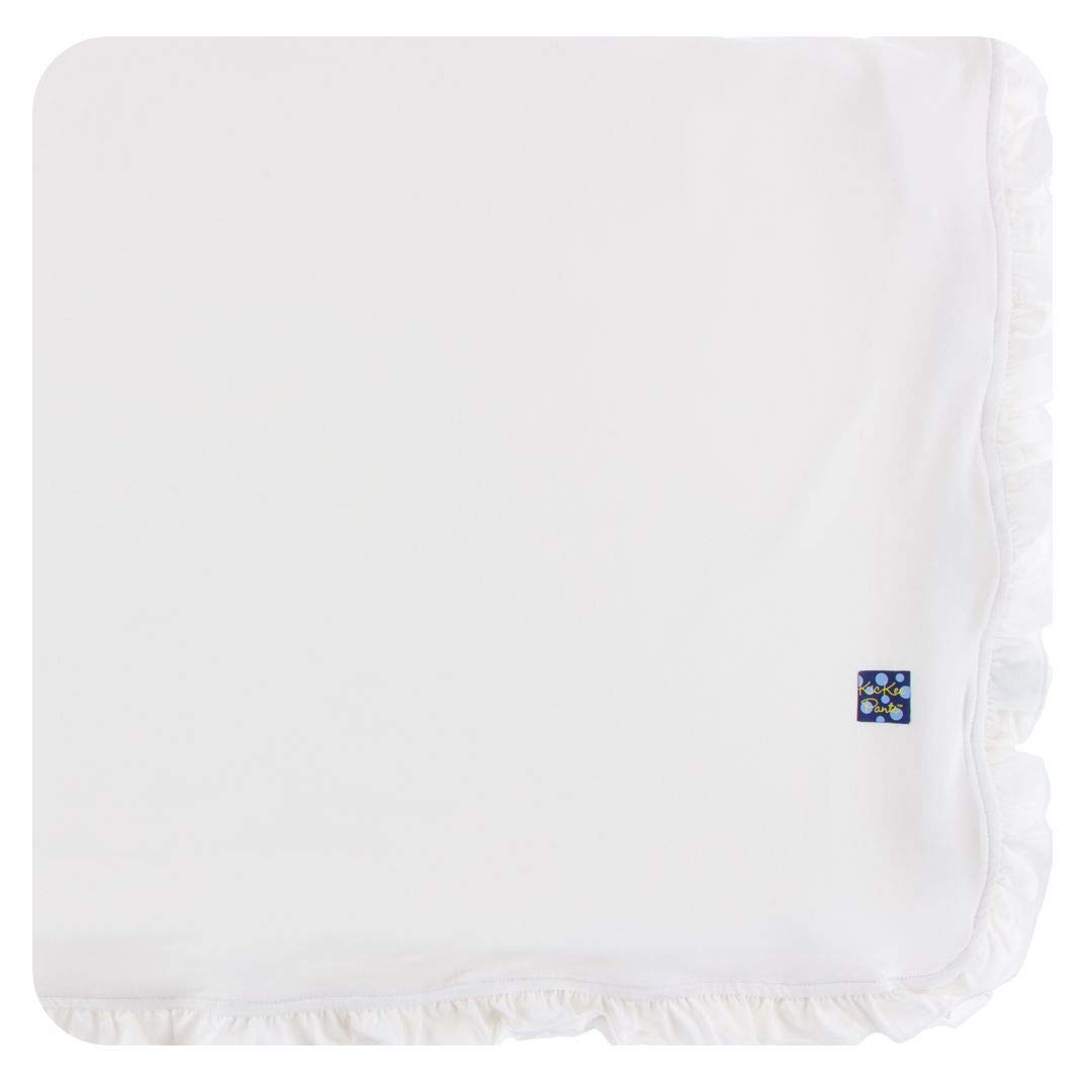 KicKee Pants Solid Ruffle Toddler Blanket (Natural - One Size)