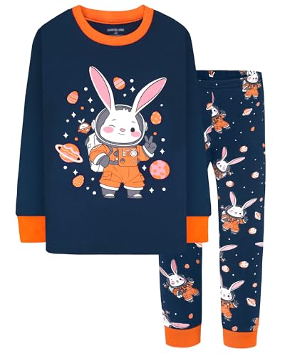 Image of DAUGHTER QUEEN Boys Pajamas 4 Pieces Long Set 100% Cotton Sleepwear Size 18 Months-12 Years