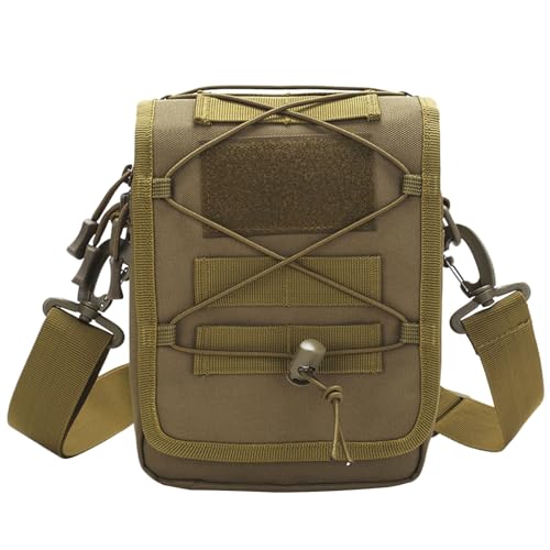 QRONCES Bolso bandolera multifuncional pequeño táctico, ligero, impermeable, bolsa cruzada de viaje, bolsa de camping