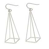 Silver Q&Q Fashion Blogger Aztec Gold Cut Out 3D Triangle Pyramid Steampunk Diva Gypsy Earrings