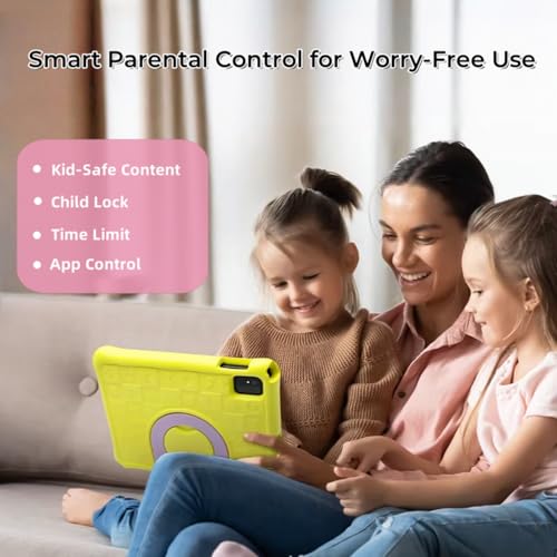 Image of Kids Tablet, Android 15 Tablet with Case - 8GB+64GB Storage (TF Expand 1TB), Octa-Core CPU, WiFi6, Dual Camera, Android Tablets for Kids Ideal for Toddler with Parental Control