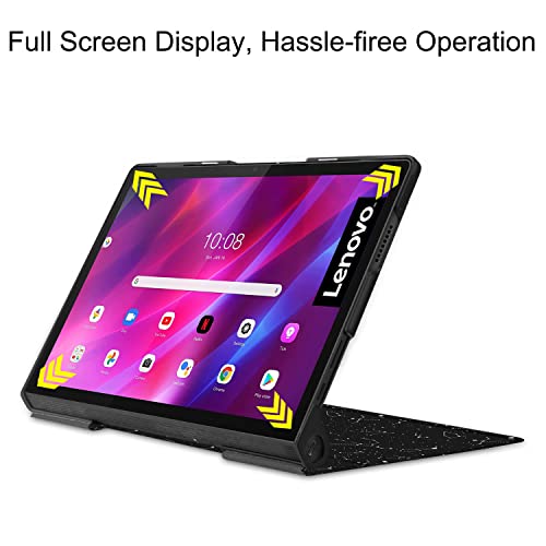 Swook PU Leather Flip case Cover with Auto Wake & Sleep for Lenovo Yoga Tab 11 (YT-J706F) 11 inch Tablet (Black Constellation) 7 417+hOcu jL