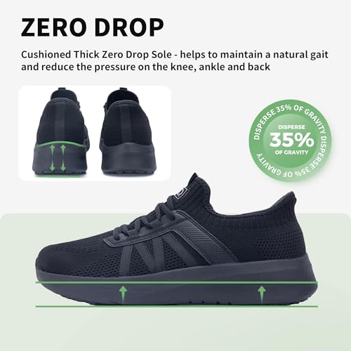 Wide Toe Box Shoes for Men Comfory Men's Width Slip On Walking Sneakers Casual Dress Shoes Plantar Fasciitis Orthotic Tennis Sneakers US 7-123