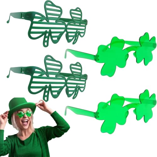 Opiniones y reviews de San plastico - los más vendidos. 40 Cohortstar - 4 lentes de trébol del día de San Patricio, lentes de plástico verde, lentes de sol de trébol de cuatro hojas, accesorios de fiesta de San Patricio, accesorios de...