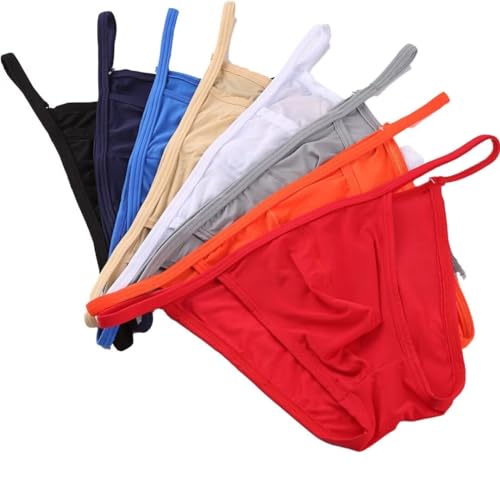 Mens Thongs Underwear Sexy Mini Thong Men Panties Low Waist T-Back Bikini Briefs Ultra Thin Underpants